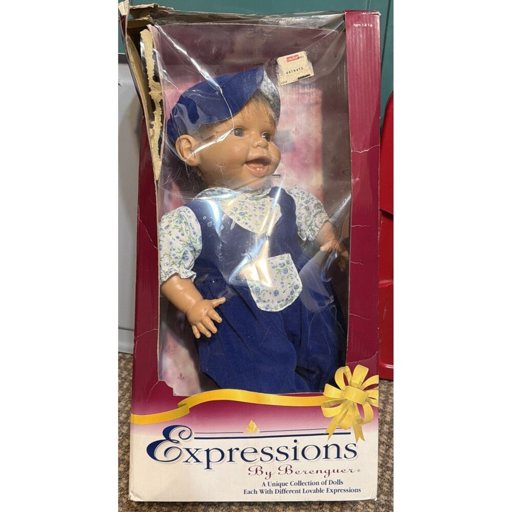 Vintage 1994Expressions By Berenguer Doll J.C. Toys Boy Cloth Body New See Des .